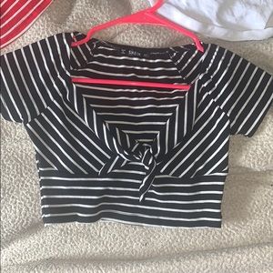Black crop top